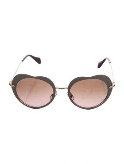 Pre-owned Miu Miu Round Tinted Sunglasses