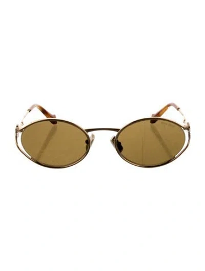 Pre-owned Miu Miu Round Tinted Sunglasses