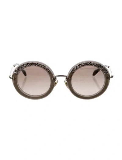Pre-owned Miu Miu Round Tinted Sunglasses