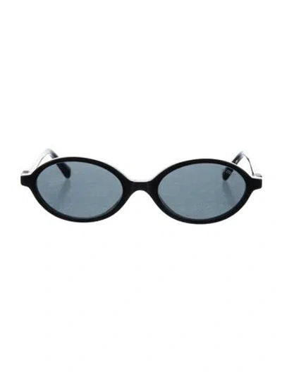 Pre-owned Miu Miu Round Tinted Sunglasses In Black