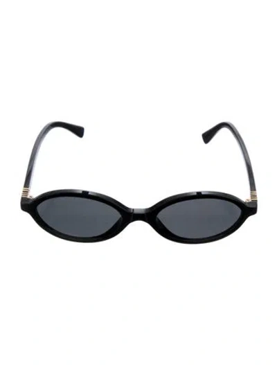 Pre-owned Miu Miu Round Tinted Sunglasses In Black