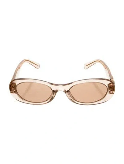 Pre-owned Miu Miu Round Tinted Sunglasses In Orange