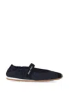 Miu Miu Round Toe Ballet Shoes In Blue