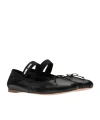 Miu Miu Round Toe Ballet Shoes In Black