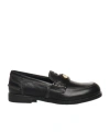 Miu Miu Round-toe Loafers In Black