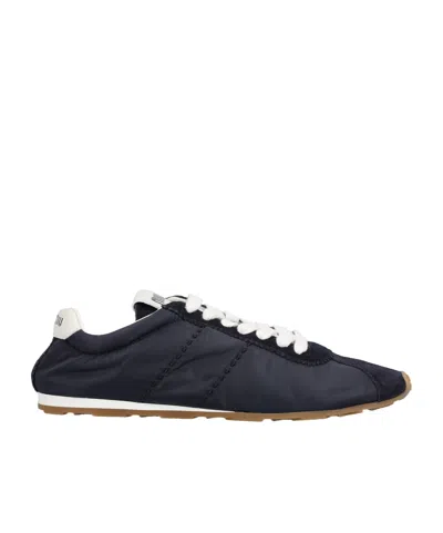 Miu Miu Plume Low Top Sneakers Technical Fabric In Black