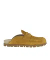 Miu Miu Round-toe Mules In Brown