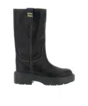 Miu Miu Round-toed Ankle Boots In Black