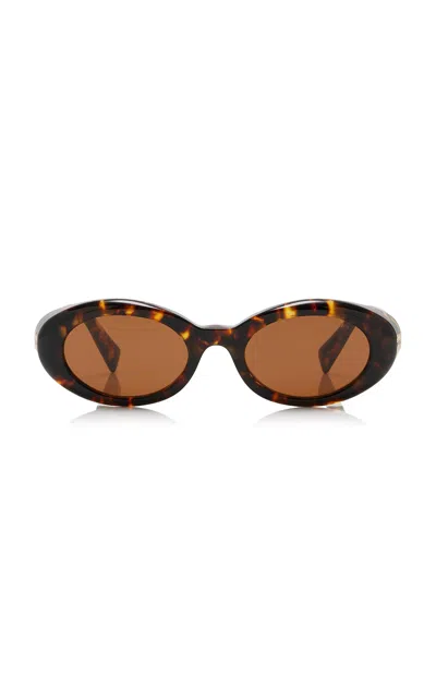 Miu Miu Round-frame Acetate Sunglasses In Neutral
