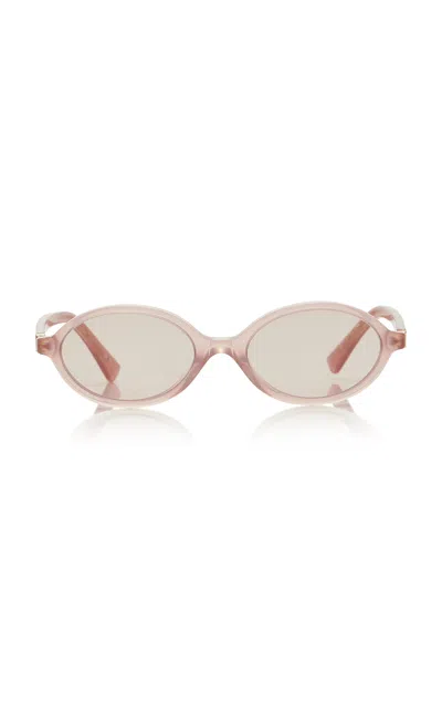 Miu Miu Round-frame Acetate Sunglasses In Pink