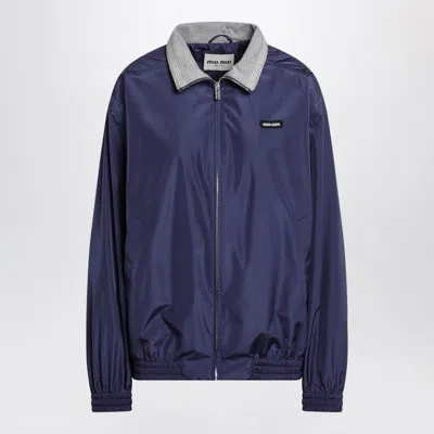 Miu Miu Royal Blue Technical Poplin Blouson