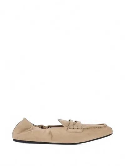 Miu Miu Ruched-detail Loafers In Neutral
