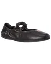 Miu Miu Ruched Nappa Leather Ballet Flats In Black