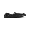Miu Miu Ruches Leather Loafers