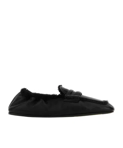 MIU MIU MIU MIU SQUARE TOE LOAFERS