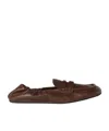 Miu Miu Women Ruches Leather Loafers With Lettering Logo In Multi