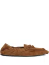 Miu Miu Loafers With Back Elasticated Detail In Brown