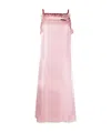Miu Miu Ruffle-detail Midi Dress In Pink