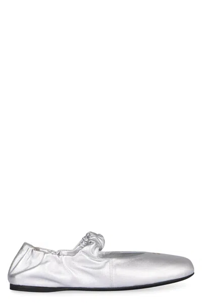 MIU MIU MIU MIU RUFFLED BALLERINAS IN NAPPA