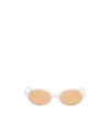 Miu Miu Runway Logo Sunglasses In White