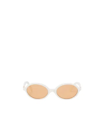Miu Miu Runway Logo Sunglasses In White