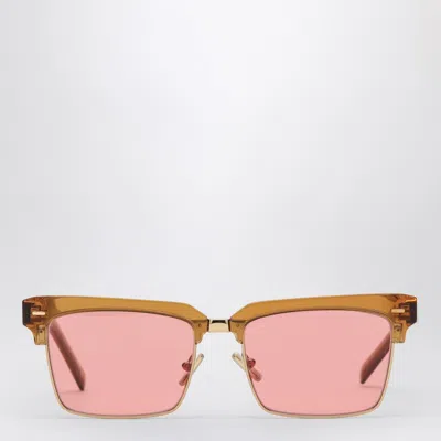 Miu Miu Runway Pink Sunglasses In Brown