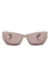 Miu Miu Runway Rectangle-frame Sunglasses In Pink