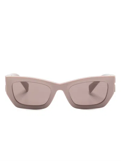 Miu Miu Runway Rectangle-frame Sunglasses In Pink