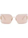 Miu Miu Runway Square-frame Sunglasses In Gold