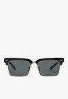 Miu Miu Runway Black Sunglasses In Gray