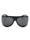Miu Miu Runway Oversized Aviator Sunglasses In Black