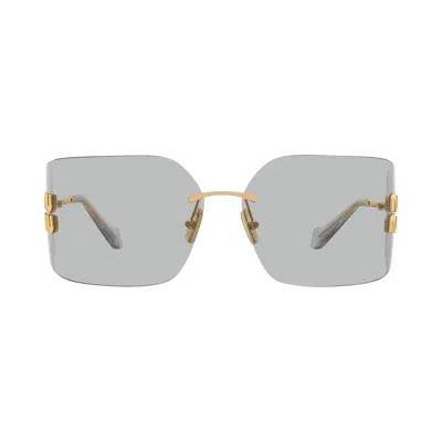 Pre-owned Miu Miu Runway Sunglasses 'light Grey' | Women's Size Onesize In Gray