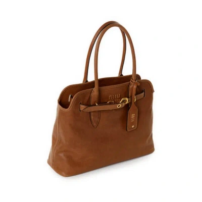 Miu Miu Sac À Main En Cuir In Brown