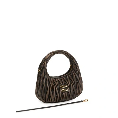 Miu Miu Sac À Main Wander Matelassé In Brown