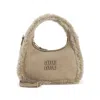 Miu Miu Stylish Shoulder Bag Detachable Strap In Gray