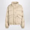 Miu Miu Sand-coloured Jacket In Re-nylon Women In Neutral