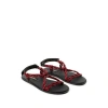 Miu Miu Riviere Cord And Leather Sandals In Brown