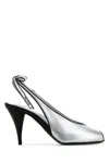 Miu Miu Sandali In Nappa Argento  Donna