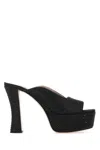 Miu Miu Crystal-embellished Platform Mules