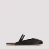 Miu Miu Black Viscose Mules In Black