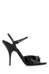 Miu Miu Black Leather Sandals In Black