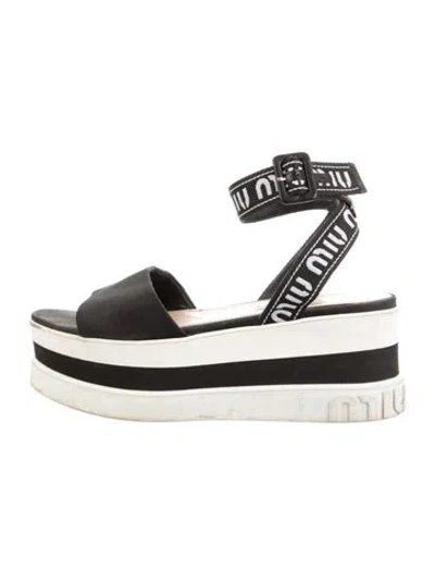 Pre-owned Miu Miu Sandals In Black