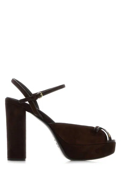 Miu Miu Sandals In Brown
