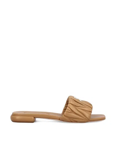 Miu Miu Open-toe Slip-on Sandals In Multi