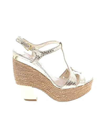 Pre-owned Miu Miu Sandals In Gold