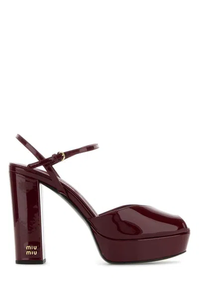 Miu Miu Sandals In Red