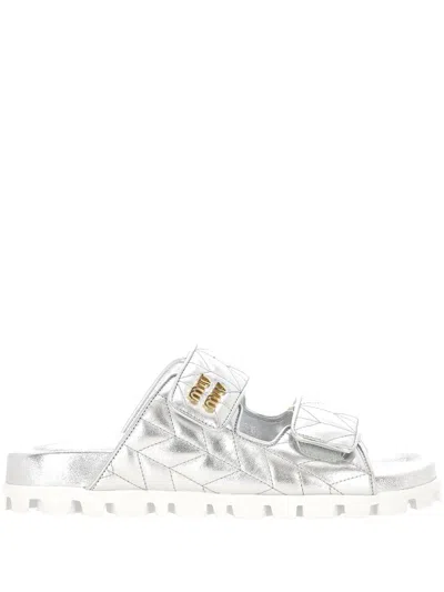 Miu Miu Sandals In Silver
