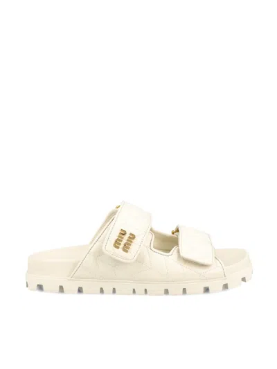 Miu Miu Sandals In White