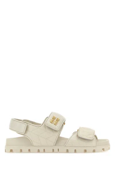 Miu Miu Sandals In White