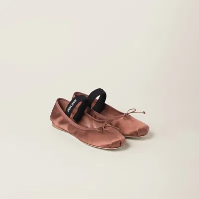 MIU MIU SATIN BALLERINAS